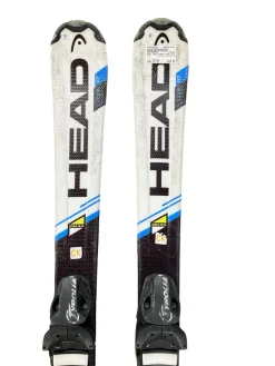 Used Head SUPER SHAPE TEAM Boys DH Ski/Binding Royal Blue 117 cm