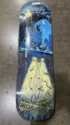 Used HIGHWATER FROZEN DECK Skateboard Deck Only Royal Blue Regular
