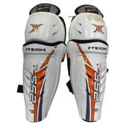 Used Itech ITECH SHIN GUARDS Junior Shin Guards White 10 1/2"