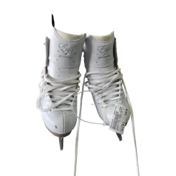 Used Jackson EVO FIGURE SKATES 4.5R Girls Figure Skate White Junior 04.5