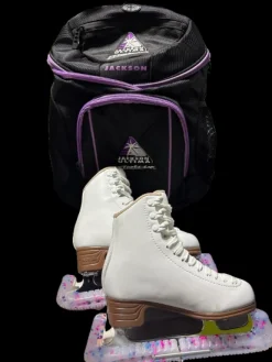 Used Jackson JACKSON MYSTIQUUE J 1.5 Girls Figure Skate White Junior 01.5
