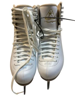 Used Jackson MYSTIQUE JS 1490 WomensFigure Skate White Senior 7.5