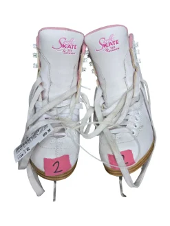 Used Jackson SOFT SKATE 380 GIRLS SKATES Girls Figure Skate White Junior 02