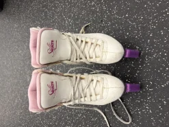 Used Jackson SOFT SKATE Girls Softboot Skate White Junior 03