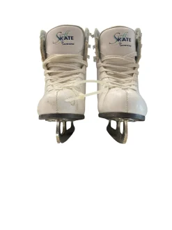 Used Jackson SOFT SKATE SZ 1 Girls Figure Skate White Junior 01