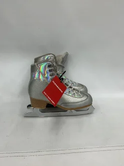 Used Jackson SOFTEC Girls Figure Skate Silver Youth 06.0