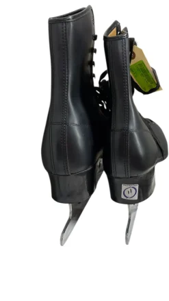 Used Johnson MENS BLACK FIGURE SKATES Mens Figure Skate Black Senior 11