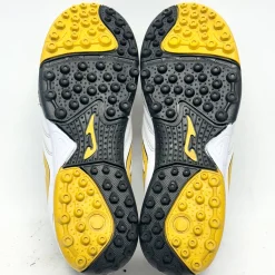 Used Joma Soccer Turf Shoes White/Black/Yellow Senior 5.5