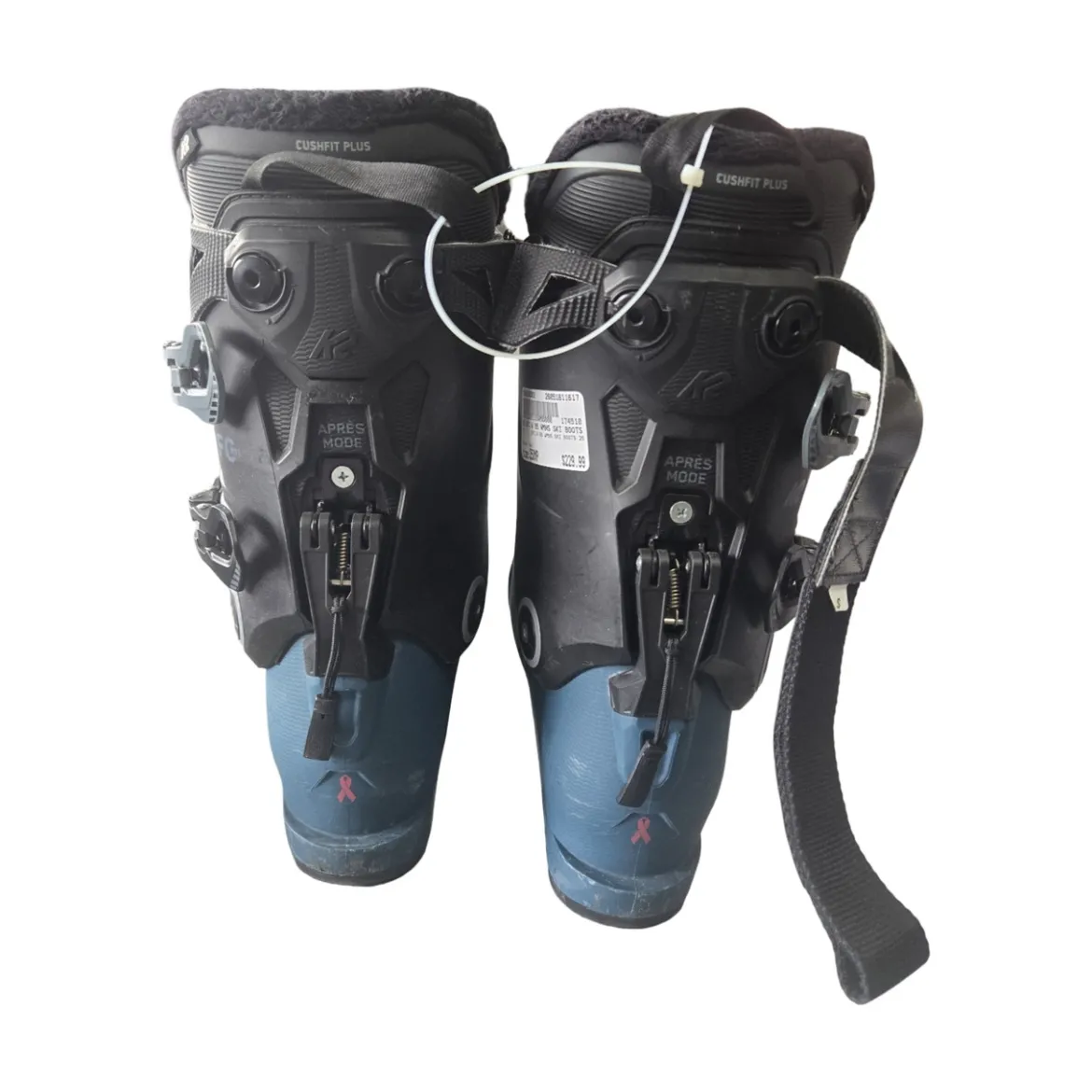 Used K2 BFC W 95 WMNS SKI BOOTS 25 Womens DH Ski Boot Teal 250 MP - M07 - W08