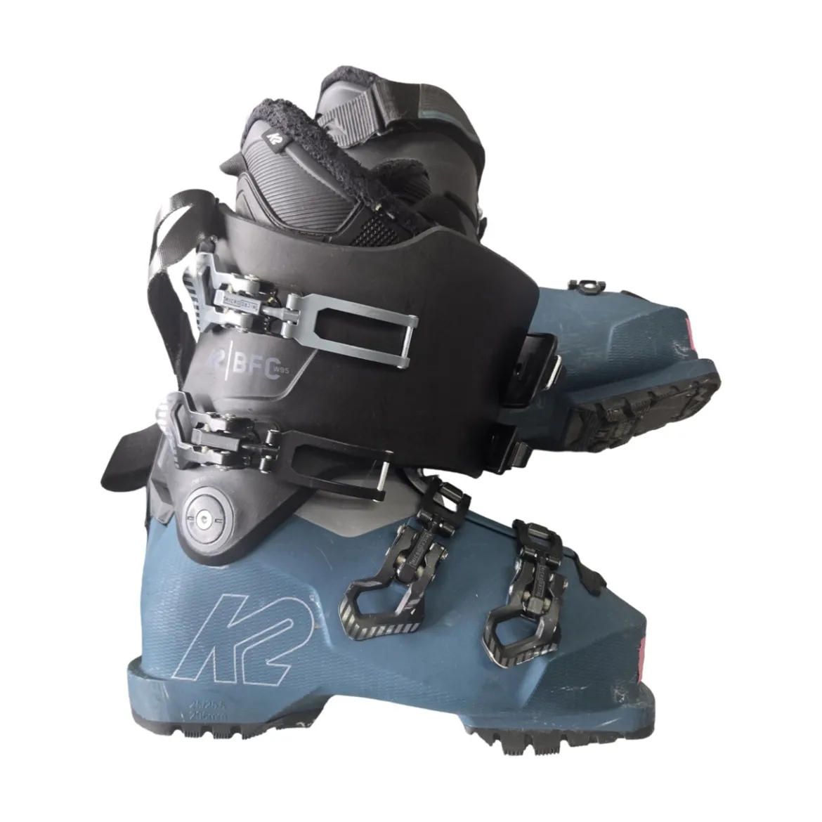 Used K2 BFC W 95 WMNS SKI BOOTS 25 Womens DH Ski Boot Teal 250 MP - M07 - W08