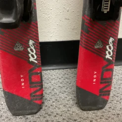 Used K2 INDY W/ GW MARKER 4.5 BINDINGS Boys DH Ski/Binding Red 100 cm