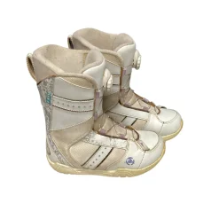 Used K2 KAT BOA Girls Snowboard Boots White Junior 03