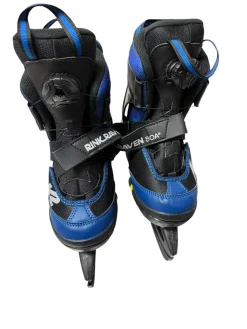 Used K2 RINK RAVEN BOA Junior Speed Skate Black Adjustable