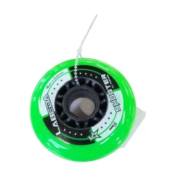 Used LABEDA SHOOTER WHEELS 80MM Street Hockey Accessories Neon Green Senior