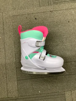 Used Lake Placid ADJ 1-4 Girls Softboot Skate White Adjustable