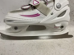 Used Lake Placid ADJ 5-8 Girls Softboot Skate White Adjustable
