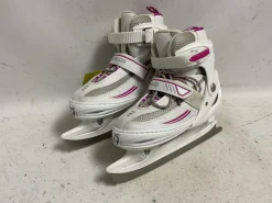 Used Lake Placid ADJ 5-8 Girls Softboot Skate White Adjustable