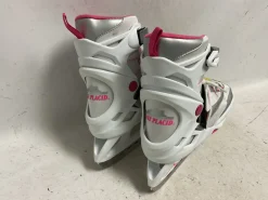 Used Lake Placid ADJ 6-9 Womens Softboot Skate White And Grey Adjustable