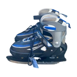 Used Lake Placid ADJUST SIZE Senior Speed Skate Black And Carolina Blue Senior 4