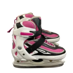 Used Lake Placid ADJUSTABLE 12Y-2 Girls Softboot Skate White Adjustable