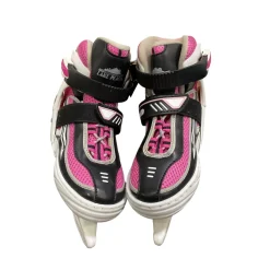 Used Lake Placid ADJUSTABLE 12Y-2 Girls Softboot Skate White Adjustable