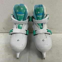 Used Lake Placid ADJUSTABLE 11-1 Girls Figure Skate White Adjustable