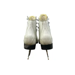 Used Lake Placid FIGURE SKATES Girls Figure Skate White Junior 03