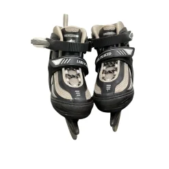 Used Lake Placid SUMMIT ADJ 1-4 Boys Softboot Skate Black And Grey Adjustable