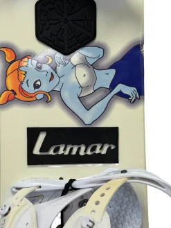 Used Lamar FIRST OFFENSE Snowboards 145 cm Womens Snowboard w/ MD Burton Stiletto Bindings