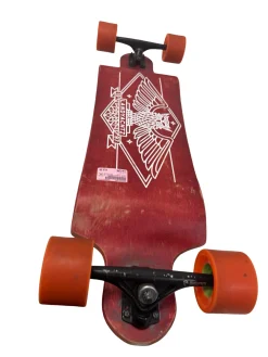 Used Land Yachtz SWITCH 35 OWL Longboard Red 35" Complete Skateboard w/ Bear Trucks