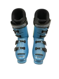 Used Lange COMP 60 TEAM Womens DH Ski Boot Carolina Blue 265 MP - M08.5 - W09.5