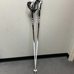 Used LEKI CHALLENGE 18 TS SERIES Mens DH Ski Pole White And Black 120 cm / 48 in