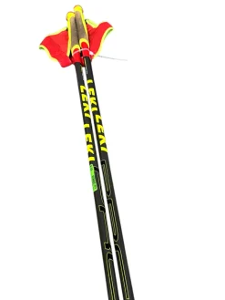Used Leki PRC 700 Carbon Series Trigger Shark Mens Cross Country Ski Poles Yellow 160 cm / 63 in