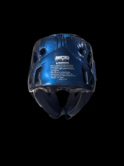 Used MACHO WARRIOR HEAD GEAR LG Martial Arts Head Gear Navy Blue LG
