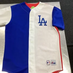 Used Majestic LA DODGERS BB/SB Jersey White/Royal/Red MD