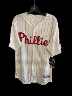 Used Majestic MAJESTIC PHILLIES SHADE BB/SB Jersey White LG