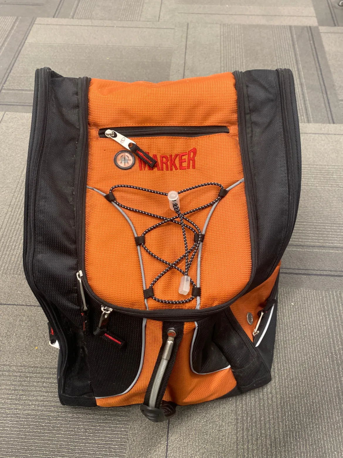 Used Marker Ski Boot Bag Black And Orange