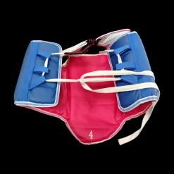 Used Martial Arts Chest Guard White/Royal/Red YLG