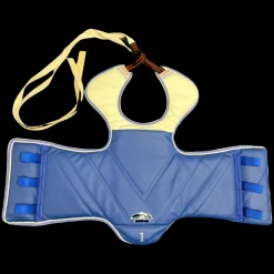 Used Martial Arts Chest Guard Royal Blue Junior