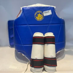 Used Martial Arts Chest Guard Royal Blue LG