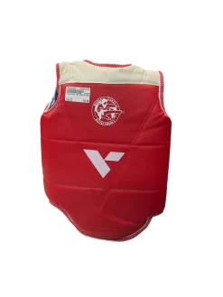 Used Martial Arts Chest Guard Red XL