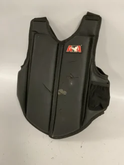 Used Martial Arts Chest Guard Black SM