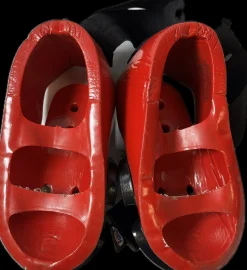 Used Martial Arts Foot Pads Red LG