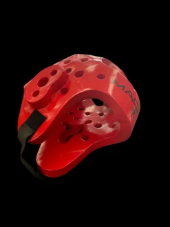 Used Martial Arts Head Gear Red
