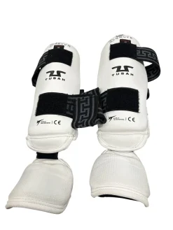 Used Martial Arts Shin Pads White SM