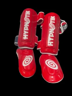 Used Martial Arts Shin Pads Red SM