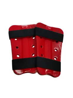 Used Martial Arts Shin Pads Red SM