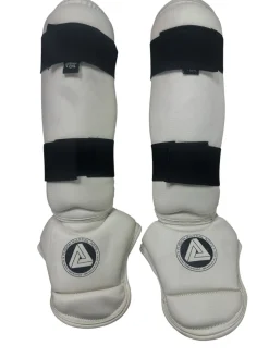 Used Martial Arts Shin Pads White Junior