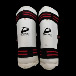 Used Martial Arts Shin Pads White YXL