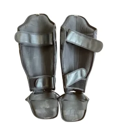 Used Martial Arts Shin Pads Black LG
